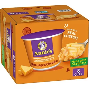 Annies Real Aged Cheddar Microwave Mac Cheese With Organic Pasta 8 Ct 2.01 Oz Cups