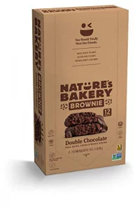 Natures Bakery Whole Wheat Fig Bars Double Chocolate Brownie Real Fruit Vegan Non-Gmo Snack Bar 1 Box With 12 Twin Packs 12 Twin Packs
