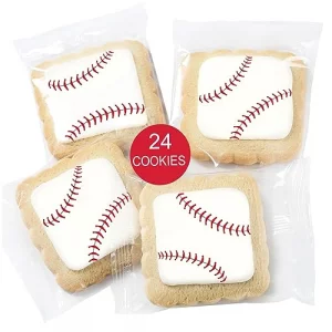 Baseball Cookies Individually Wrapped Party Favors 24 Pack Bulk Sports For Kids Game League