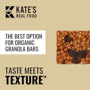 Kates Real Food Mini Organic Granola Bars - Peanut Butter Milk Chocolate 1.1 Oz Pack Of 24 - Organic Energy Bars Made With Gluten Free Oats - Non Gmo