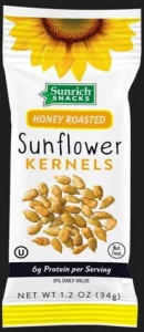 Honey Roasted 20 Individual Travel Snack Packs Sunrich Snacks Rich In Vitamin E Protein And Fiber Non-Gmo And Kosher Nut And Peanut Free 20 Count Hon