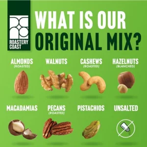 Roastery Coast - Daily Nuts Original Mixed Nuts Mixed Nuts Snack Packs Individually Wrapped Snacks Unsalted Mixed Nuts Nut Snacks No Peanuts De
