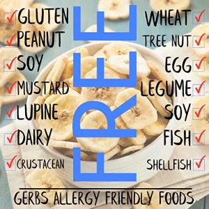 Gerbs Unsweetened Banana Chip Slices 2 Lbs. Freshly Made Re-Closeable Bag Top 14 Food Allergy Free Sulfur Dioxide Free Excellent Source Of Potass