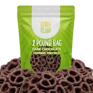 Dark Chocolate Covered Mini Pretzels 2-Pound Bag Salted Pretzels In Sweet Chocolate