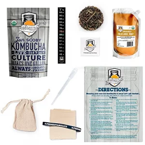 1 Gallon Jun Kombucha Starter Kit - Includes Usda Organic Jun Scoby Starter Tea Ingredients To Start Brewing Your Own Jun Tea Jar Not Included