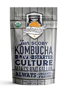1 Gallon Jun Kombucha Starter Kit - Includes Usda Organic Jun Scoby Starter Tea Ingredients To Start Brewing Your Own Jun Tea Jar Not Included