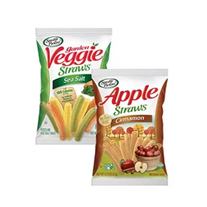 Sensible Portions Sweet Salty Straws Variety Pack Apple Straws And Sea Salt Veggie Straws 0.75 Oz Bag Pack Of 24