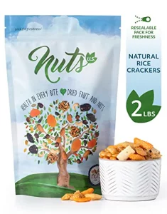 Nuts U.S. - Oriental Rice Crackers No Artificial Colors Crunchy Natural Packed In A Resealable Bag 2 Lbs