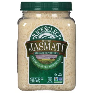 Riceselect Jasmati Rice Long-Grain Jasmine Rice Premium Gluten Free Rice Non-Gmo 32 Ounce Jar
