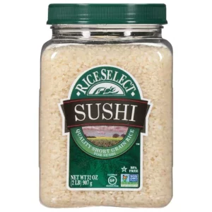 Riceselect Sushi Rice For Sushi And Japanese Food Premium Gluten-Free Short-Grain Rice Non-Gmo 32-Ounce Jar