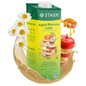Stash Apple Blossom Latte - Dairy-Free Plant-Based Chamomile Tea Concentrate - Caffeine-Free - 32 Fl Oz 5 Servings