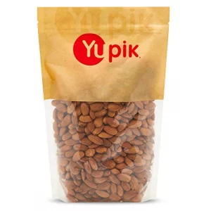 Yupik California Raw Almonds Small Size 2.2 Lb Gluten-Free Kosher Salt-Free Source Of Protein Fiber Iron Calcium Healthy Snack Pack Of 1