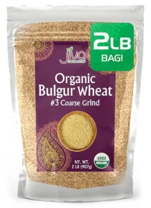 Jiva Organic Bulgur Wheat Coarse 3 2 Lb - Non-Gmo Grown In Usa 100 Natural Wheat Berries Resealable Bag