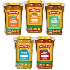Tasty Bite Sauces Variety Pack Of 5 Butter Chicken Tikka Masala Coconut Korma Spicy Vindaloo South Indian Curry