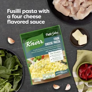 Knorr Pasta Sides For Delicious Quick Pasta Side Dishes Four Cheese Pasta No Artificial Flavors No Preservatives No Added Msg 4.1 Oz Pack Of 8