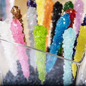 36 Extra Large Assorted Rock Candy Sticks Espeez - Candy Party Favors - For Birthdays Weddings Receptions Bridal Baby Showers - Rock Candy Bulk