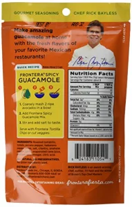 Frontera Spicy Guacamole Mix 4.5 Ounce Pack Of 8