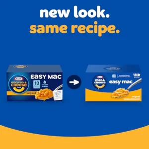Kraft Easy Mac Original Mac Cheese Macaroni And Cheese Dinner Microwavable Dinner 18 Ct Packets