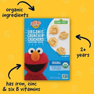 Earths Best Organic Kids Snacks Sesame Street Toddler Snacks Organic Crunchin Crackers Wholesome Snacks For Toddlers 2 Years And Older Original 5.3 O