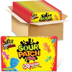 Sour Patch Kids Extreme Sour Soft Chewy Candy Bulk Candy 12 - 3.5 Oz Boxes