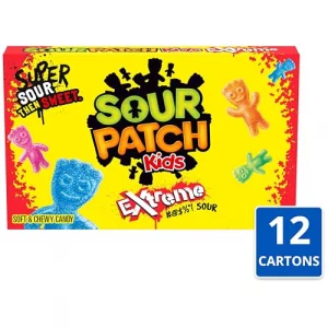 Sour Patch Kids Extreme Sour Soft Chewy Candy Bulk Candy 12 - 3.5 Oz Boxes