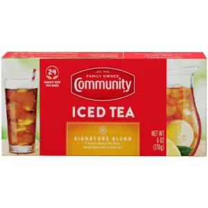 Community Coffee Signature Iced Tea 144 Family Size Tea Bags 24 Count Box Pack Of 6