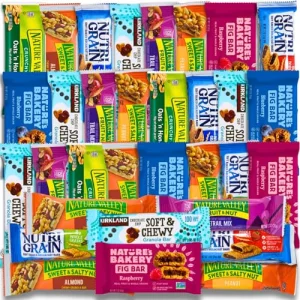 Healthy Snacks Mixed And Assorted Granola Bars Variety Care Pack - Deluxe Box Fig Oat Nut And Fruit Bars For Adults Kids Office Gifts And Travel 32 C