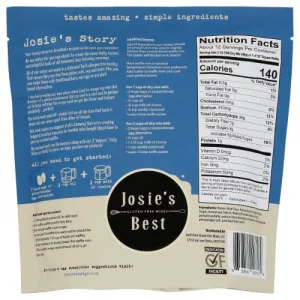 Josies Best Gluten Free Waffle Mix Free From Soy Nuts Dairy Tastes Amazing Simple Ingredients Bulk 3 Pack- Over 3Lbs Total