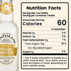 Fentimans Sparkling Tonic Water - Crafted Tonic Water With Quinine All Natural Mixer No Artificial Flavors Preservatives Or Sweeteners Craft Soda Bot