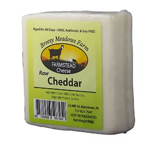 Breezy Meadows Farm Raw Cheddar Goat Milk Only 8 Oz
