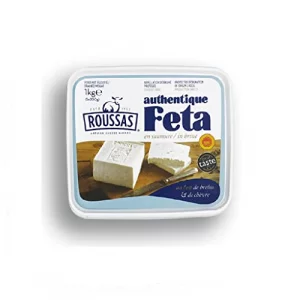 Roussas Authentic Feta Cheese In Brine Sheep Goat Milk 1Kg 2.2 Lbs