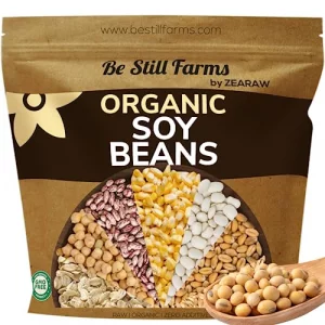 Be Still Farms Organic Soybeans Bulk 4.8 Lb - Soy Beans Dry - Aka Soya Nuts Great For Edamame Soy Milk Tofu - High In Protein Fiber Usa Grown Usda