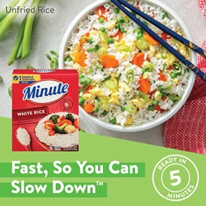 Minute White Rice Instant White Rice For Quick Dinner Meals 72-Ounce Box