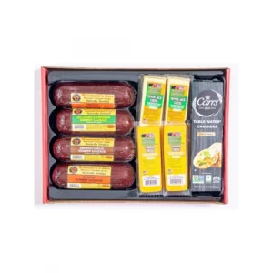 Wisconsin Cheese Company - Elite Wisconsin Cheese Large Gift Box - 100 Wisconsin Cheese Sausage Cracker Gift Perfect For Parties Charcuterie Boards