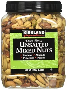 Kirkland Signature Mixed Nuts Extra Fancy Unsalted 2.5 Pound Pack Of 2