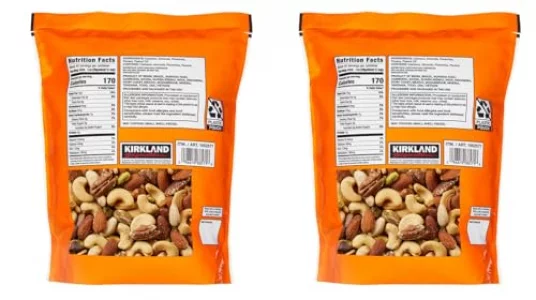 Kirkland Signature Extra Fancy Unsalted Mixed Nuts 2 Jars 2.5 Lb