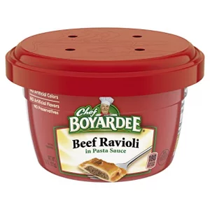 Chef Boyardee Beef Ravioli In Pasta Sauce Microwave Food 7.5 Oz Microwaveable Bowl 12 Bowls