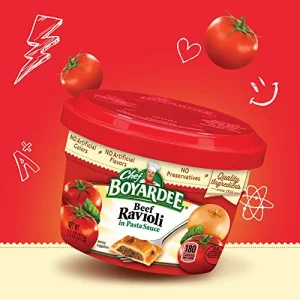 Chef Boyardee Beef Ravioli In Pasta Sauce Microwave Food 7.5 Oz Microwaveable Bowl 12 Bowls
