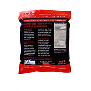 Half Gallon 3.5 Lbs. Spicy Napa Cabbage Kimchi Vegan Gluten Free Non-Gmo Probiotic By Chois Kimchi Co. Made In Usa.