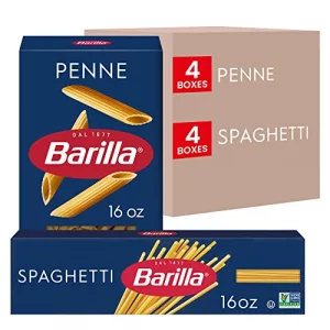 Barilla Penne Pasta Spaghetti Pasta Variety Pack 16 Oz. Boxes Pack Of 8 - Non-Gmo Pasta Made With Durum Wheat Semolina - Kosher Certified Pasta