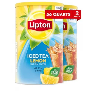 Lipton Lemon Sweetened Iced Tea Mix Makes 28 Quarts Pack Of 2