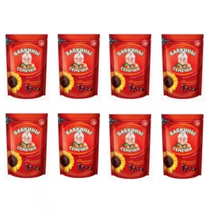 Roasted Sunflower Seeds Babkinu 500G Bundle Of 8 Packages In A Box From Unipromax
