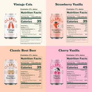 Olipop - The Sampler 6-Flavor Soda Variety Pack Healthy Soda Prebiotic Soft Drinks Supports Digestive Health Gut Health High Fiber Low Calorie Low S