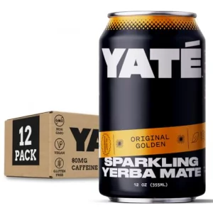 Yate Sparkling Yerba Mate - Original Golden - Brewed Organic Yerba Mate Tea Natural Clean Energy Alternative Low Calorie Low Sugar Plant Based Drink1