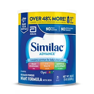 Similac Advance Infant Formula With Iron Ready-To-Feed Baby Formula 32-Fl-Oz Bottle Pack Of 6