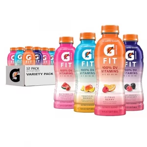 Gatorade Fit Electrolyte Beverage Healthy Real Hydration New 2.0 4 Flavor Variety Pack 16.9.Oz Bottles 12 Pack