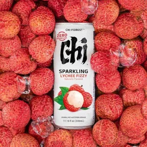 Chi Forest Lychee Fizzy Sparkling Water 11.15 Oz 24