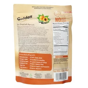 Golden Soft Dried Apricots No Sugar Added Dried Fruit Healthy Snack For Adults And Kids Completely Free From Nuts Gluten And Fat - 12 Oz 340 G