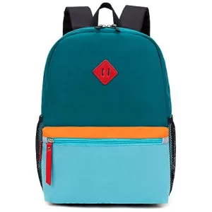HawLander Little Kids Backpack for Boys Toddler School Bag Fits 3 to 6 years old 15 inch Blue Green