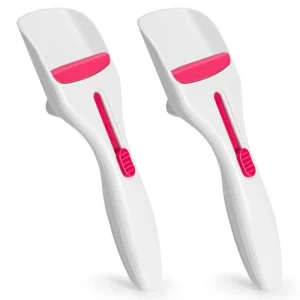 2PCS Sykexonm Cupcake Batter Scoop One Click Sliding Button Cake Cream Spatulas for Elegant Baking Pastry Cake Decorating